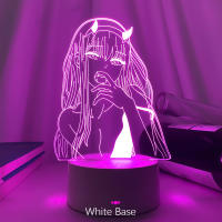 Lámpara 3D De Noche LED Zero Two Para Decoración De Dormitorio Luz Anime Waifu Regalo Darling in the Franxx Lámpara De Sapphire - details 4