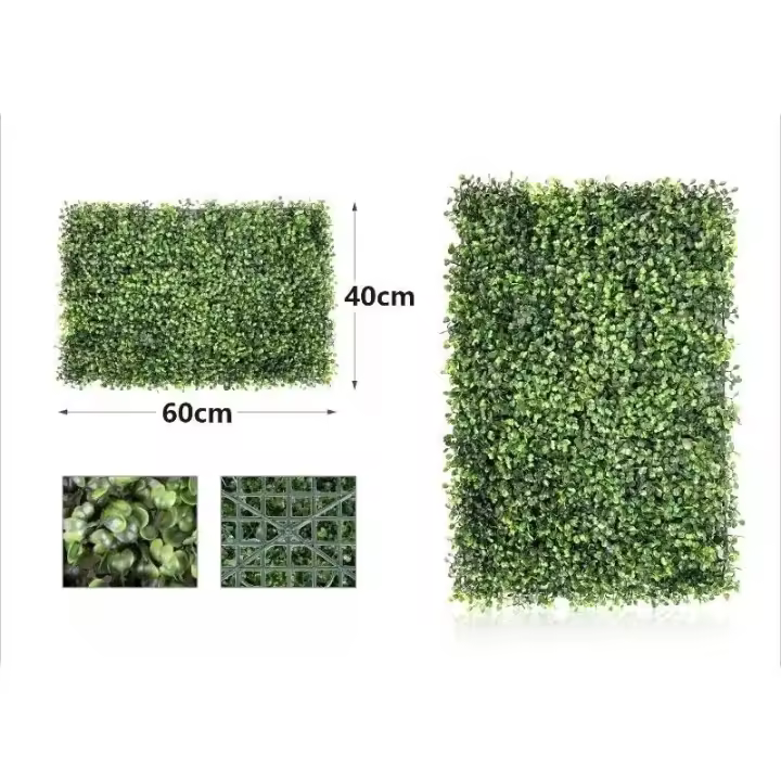 LILI HOME Pack de 8 Plantillas de Planta Artificial Vertical (40 x 60 cm cada una) es ideal para decorar paredes interiores y exteriores, creando un ambiente fresco y vibrante en cuestión de minutos. Fabricadas en plástico PE (polietileno), un material re - 1