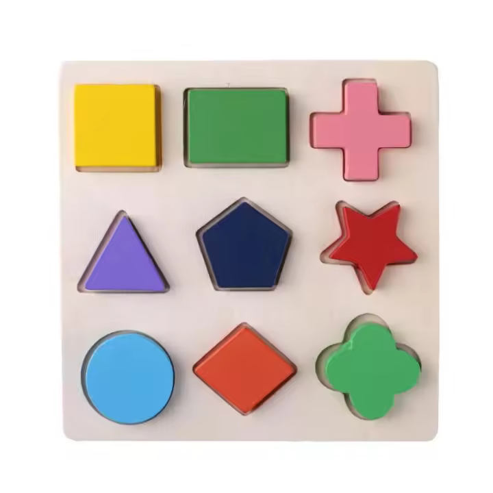 Juego Educativo De Madera Con Formas Geométricas Para Niños Montessori Puzzle De Matemáticas Juguetes Para Bebés Y Niños De Preescolar - 1