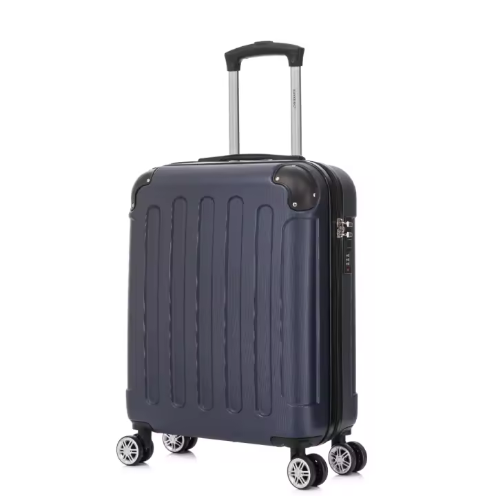 Maleta Cabina ABS 55x40x20cm (44L) - Aprovechamiento Maxima Capacidad - 20 Pulgadas - Ryanair Vueling Iberia Wizzair - Negro/Azul/RosaDorado/Plateado/Amarillo/Rojo/RosaChicle/Turquesa/Blanco/Verde/Menta/Morada - 1