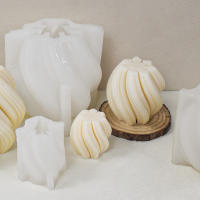 Molde De Silicona Para Velas De Arquitectura Geométrica Ondulada Y Torcida 1pc Molde De Cera Moderno Para Decoración De Ambiente - details 6