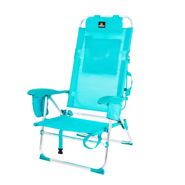 Silla LAVANDA 12009 (Turquesa) - Silla de Playa Plegable con reposabrazos y 9 Posiciones - CREVICOSTA QUALITY MARK MARCAS DE CALIDAD - 1