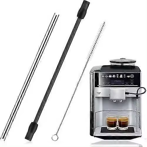 Manguera de repuesto + Juego de cepillo de limpieza para máquinas de café serie Bosch Veroaroma y Siemens Eq.6 (gris oscuro) - 1