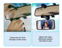 SEAMETAL Clip Para Espejo Retrovisor De Coche Interior Ajustable Y Giratorio De 360 Grados Auxiliar De Observación Para Asiento Trasero Monitor De Bebé - details 8