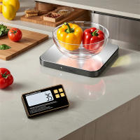 Báscula De Cocina Inalámbrica Con Pantalla Remota De Acero Inoxidable Escala Digital Magnética Para Preparación De Comidas 15KG - details 12