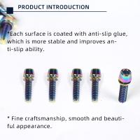 6pcs Tornillos Y Juntas Para Manillar De Bicicleta MTB Y Carretera TANKE M5 * 18 15mm Arco De Botella Arco De Agua Arco De Bebida Color Arco Iris - details 4