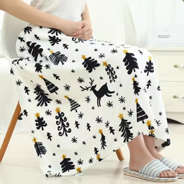 Manta de Navidad de Forro Polar Suave y Cálido 150x190cm - Ideal para Sofás y Cama - Estampado Navideño para Adultos y Niños. - 1