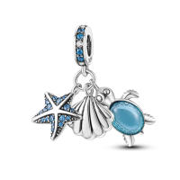 Encantos De Tortuga Marina Caracol Sirena En Plata De Ley 925 Para Pulseras Originales Accesorio De Joyería Regalo - details 17