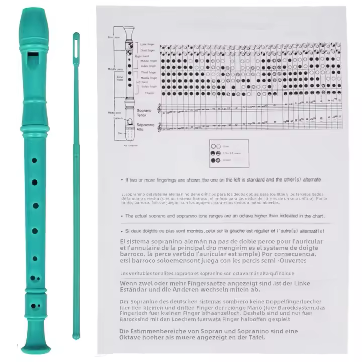 Clarinete Vertical De 8 Agujeros J32 ABS Instrumento Musical Para Principiantes Con Palillo De Limpieza Para Educación Musical Infantil - 1