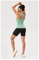 Chaleco De Yoga Para Mujer Deporte Sin Mangas Camiseta De Entrenamiento Fitness Running Outdoor Chaleco Deportivo Ajustable - details 12