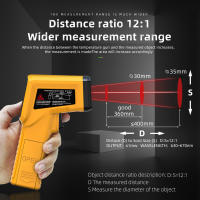 BSIDE Nuevo Termómetro Infrarrojo Profesional -50~530°C 12:1 Termómetro Infrarrojo LCD Digital No Contacto Con Láser Para Industrial - details 8