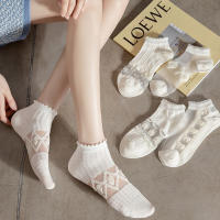 5 Pares De Calcetines Cortos Para Mujer Blanco Verano Estampado Lindo Calcetines De Tobillo Moda Kawaii Fino Y Cómodo - details 3