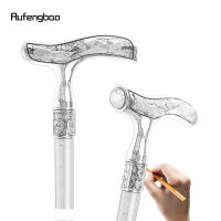 Bastón De Moda Crane Con Pedernal Elegante Bastón De Caminar Para Caballeros Cosplay Con Knob Crosier 93cm Acero Y Aleación De Aluminio - details 1