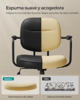 Silla Ergonómica de Escritorio con Reposabrazos Individuales - Silla Giratoria de Oficina con Inclinación y Altura Ajustable, Ideal para Dormitorio u Oficina - details 32