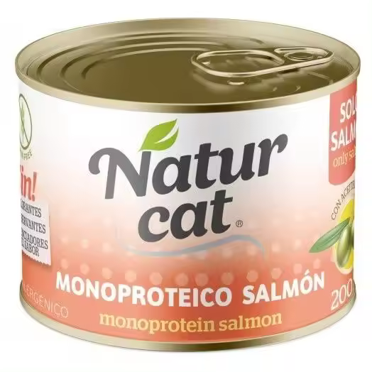 Naturcat Monoproteico Salmón para Gatos  Comida Húmeda - 1