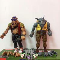 Set De 2 Figuras NECA Shredder Michelangelo Donatello Krang Bebop Rocksteady Tortuga Acción Figurina Juguete Para Coleccionistas Unisex - details 1