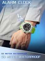 Reloj Militar Para Hombre SANDA Resistente Al Agua 50m Con Pantalla LED Y Cuarzo Deportivo Reloj De Pulsera Grande Con Luz Nocturna Y Alarmas - details 13