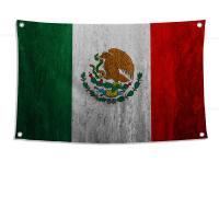 Bandera De México 1pc Bandera Del País Mexicanos Poliéster Para Exterior Decoración De Habitaciones Estética Con Cuatro Agujeros - details 4
