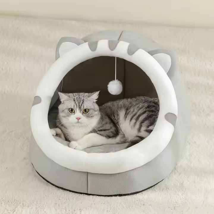 Casa De Gato Caliente Super Silla Para Mascotas Almohadilla De Cueva Para Gatos Y Perros Pequeños Cubierta De Algodón 100% - 1