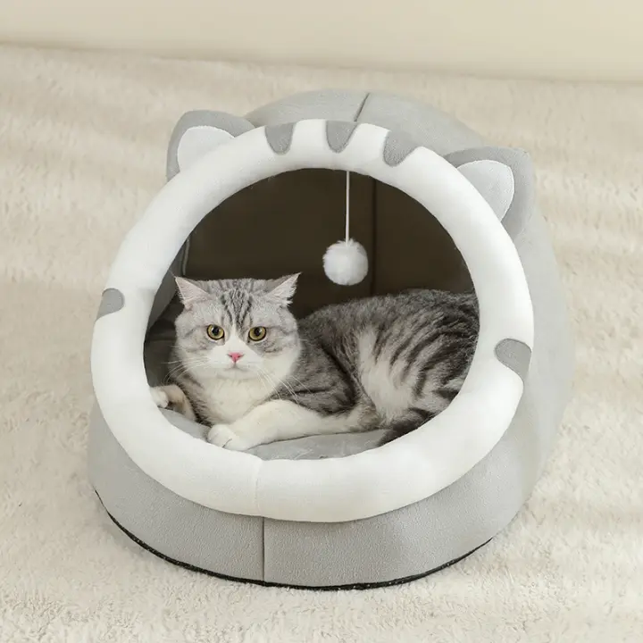 Casa De Gato Caliente Super Silla Para Mascotas Almohadilla De Cueva Para Gatos Y Perros Pequeños Cubierta De Algodón 100% - 1