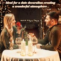 Vela De Cristal LED Sin Llama Luz Transparente De Poder Batería Lámpara Nocturna Para Decoración De Bodas Fiestas Cumpleaños Navidad Halloween - details 8