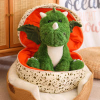 Juguete De Peluche 2 En 1 Dinosaurio Y Huevo Suave E Imaginativo Para Juegos Regalo Para Edades 3-6 Adecuado Para Fiestas Material De Algodón Relleno De Poliéster - details 0