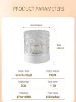 Lámpara Nocturna USB De Cristal Cubo Decorativo De Agua Viva Rotatoria Creativa Para Mesa Luz De Ambiente Rectangular - details 17