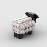 Juguetes De Bloques De Construcción Pequeños De Ovejas Creativas Y Lindas 52 Piezas Blocos De Construção De Animais De Pelúcia Para Crianças Presente De Natal - details 2