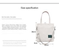 Bolso De Hombro Unisex Versátil Estilo Coreano Con Funda De Lona Para La Moda Universitaria Mochila De Arte Para Clase Y Tutoría - details 0