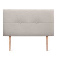 DHOME Cabecero de Lino Natural con Botones y Patas de Madera Cabezal Tapizado Cama Dormitorio Moderno - details 3