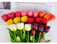 Nueva Flor Artificial Tulipán Multiflorido Suave Y Adhesiva 40cm Toque Real Para Decoración De Hogar Y Sala De Estar - details 1