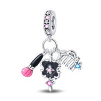 Reloj De Desayuno Con Encantos Diarios De Plata 925 Pendientes De Cuentas Exquisitos Para Pulseras DIY Joyería Colores Plata Rosa Azul Morado Rojo - details 17