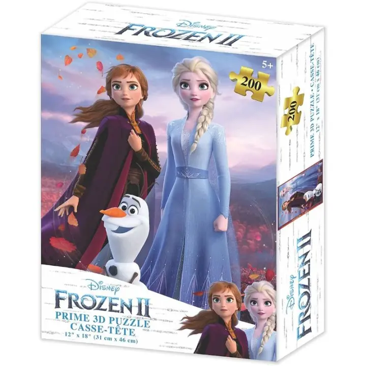 Puzzle lenticular prime 3d disney frozen ii elsa anna y olaf 200 piezas - 1