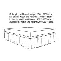 Falda de Cama Silky Lujoso Envoltura Alred de La Falda de Cama Ajuste suave Uniforme No desvanecimiento Volantes Elástico - details 0