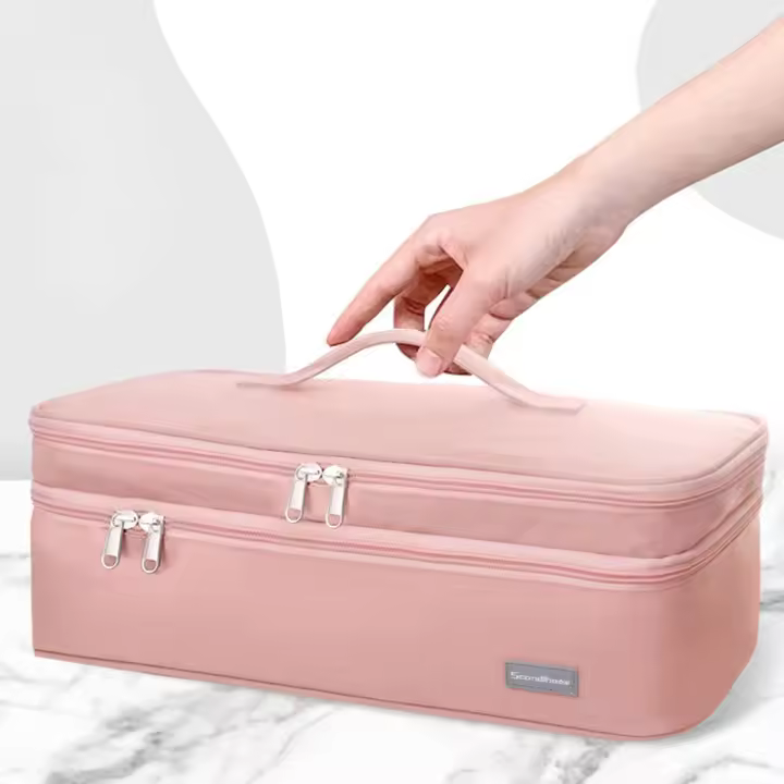 Bolsa De Almacenamiento Portátil Para Secador De Pelo Y Rizador Grande Capacidad Doble Capa Especial Para Mujeres - 1