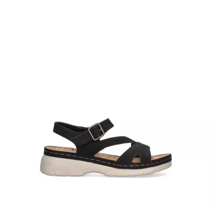 Sandalia ARMONY 41602 Negro | Suela Plana | Cómodas - 1