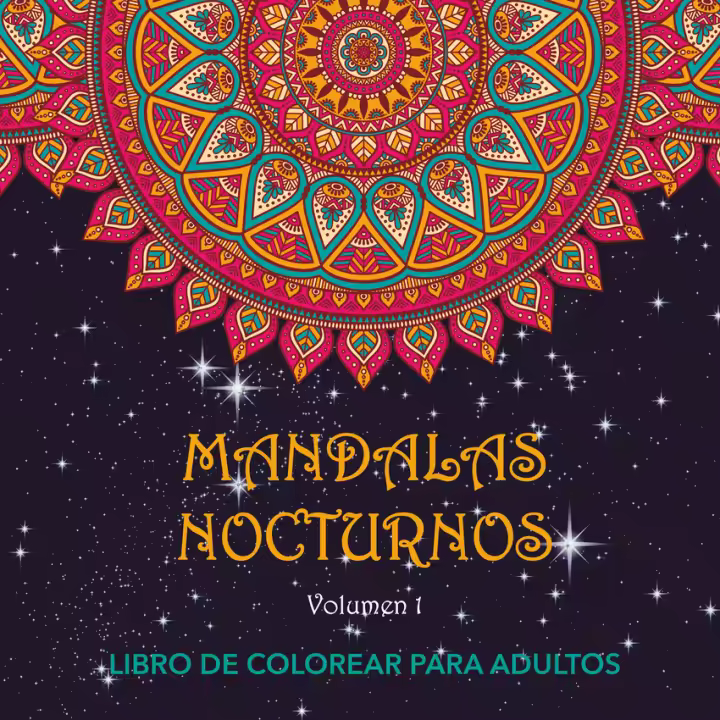 Libro Mandalas Nocturnos. Vol. 1. Libro de colorear para adultos Editorial RODENO Año 2022 Autor VV. AA. ISBN 9788412568103 - 1