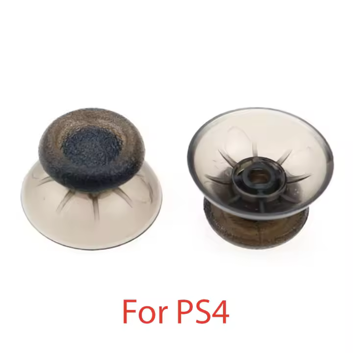 2x JOYSTICK PS4 PLAYSTATION 4 ANALOGICO MANDO THUMB STICK BOTONES R3 L3 NEGRO TRANSPARENTE - 1