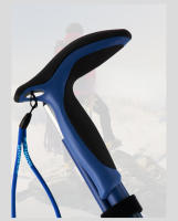 Bastón De Camuflaje Antigolpes Para Senderismo Y Escalada Plegable De Aluminio Con Punta De Acero Carbono Mango T-Handle Para Actividades Al Aire Libre Y Montañismo - details 7
