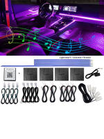 Lámpara De Ambiente RGB 18 En 1 Con Control Principal/Secundario Tira De Luz 75CM/110CM Extensión De Cable Para Puerta Y Pie De Coche - details 4