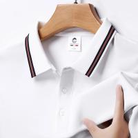 Camisa Polo Hombre Estilo Casual Transpirable Con Mangas Cortas Y Rayas Cuello Redondo Top Cómodo Para Verano - details 6