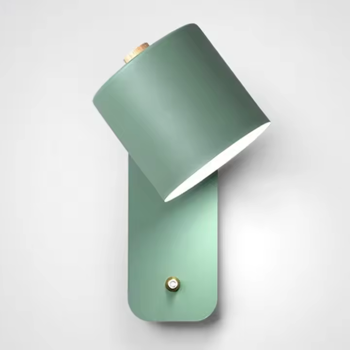 Lámpara de araña giratoria con boton pulsador, lámpara de lectura para dormitorio, lámpara de metal para Sala de estar, Sala de estudio, Verde - 1