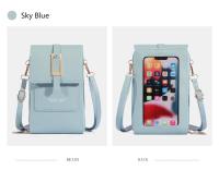 Bolso Bandolera De Cuero Sintético Moda Con Pantalla Táctil Y Pochete Exterior Para Mujer Estilo Inglés Vertical Con Slots Para Tarjetas - details 20