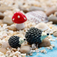 3Pcs Miniatura Jardín De Bonsái Para Muñecas Casa De Playa Adorno De Jardín Para Maceta Erizo Figura De Miniatura De Plástico - details 4