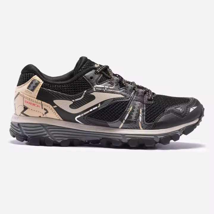 Zapatilla Trekking Mujer Joma Shock 2301 Negro Oro Confortable - 1