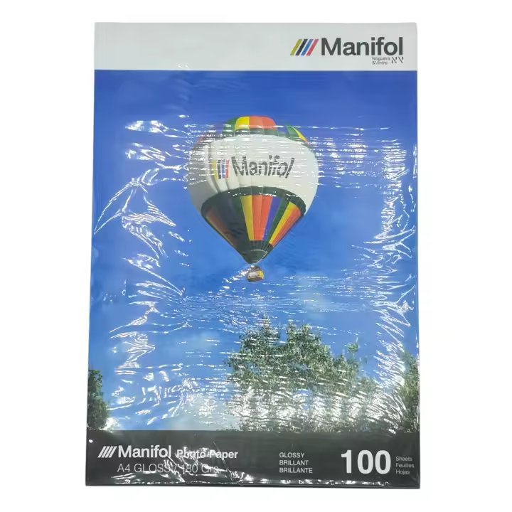 Papel Fotográfico A4 180g Brillante 100 Hojas - Manifol - 1