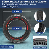 ANSENI Rueda Patinete Xiaomi Offroad 8.5 Pulgadas(8 1/2x2) para Patinete Electrico, Neumatico Maciza Antipinchazo 50/75-6.1,Accesorios Compatible Con Xiaomi M365/Pro,1S, Eessential,Cecotec - details 3