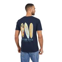 Camiseta Daytona Beach Brave Soul 149BEAC azul marino - Estampado de tablas de surf en la espalda - details 1