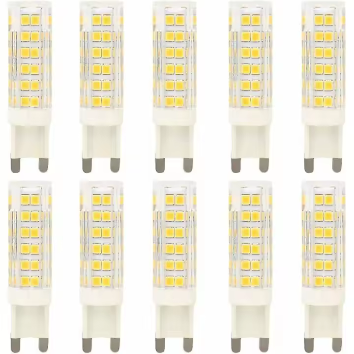 10X G9 Bombilla Led 7W Bombilla Lámpara 76 SMD 2835LED High Brill 700lm Bombilla LED Blanco Cálido 3000K Reemplazo 70W Bombillas Halógenas Ac220-240v [Clase Energética A +] - 1