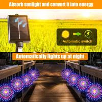 1PC Luces De Fuego Solar Colgantes Con 480LED Estrella En 8 Modos Impermeables Para Decoración De Navidad Y Halloween En Exteriores - details 7